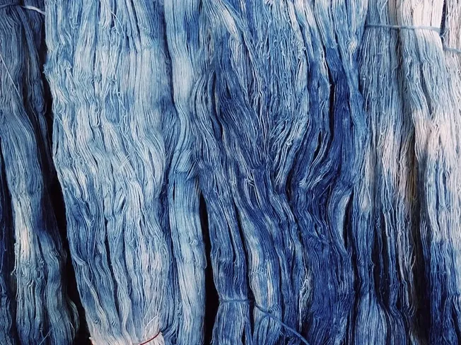 播州織の先染め